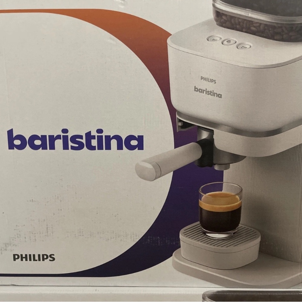 Philips Baristina Coffee Maker in White and Gray